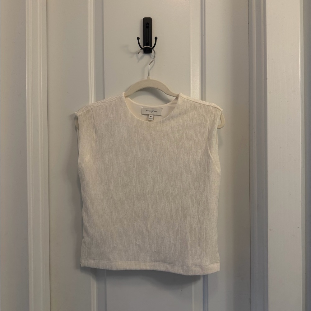 Cream Sleeveless Top